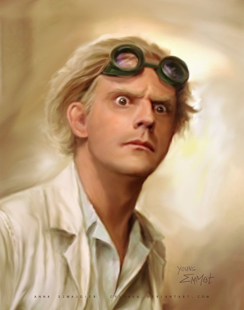 Молодой Эммет Браун художник Cylonka.jpg