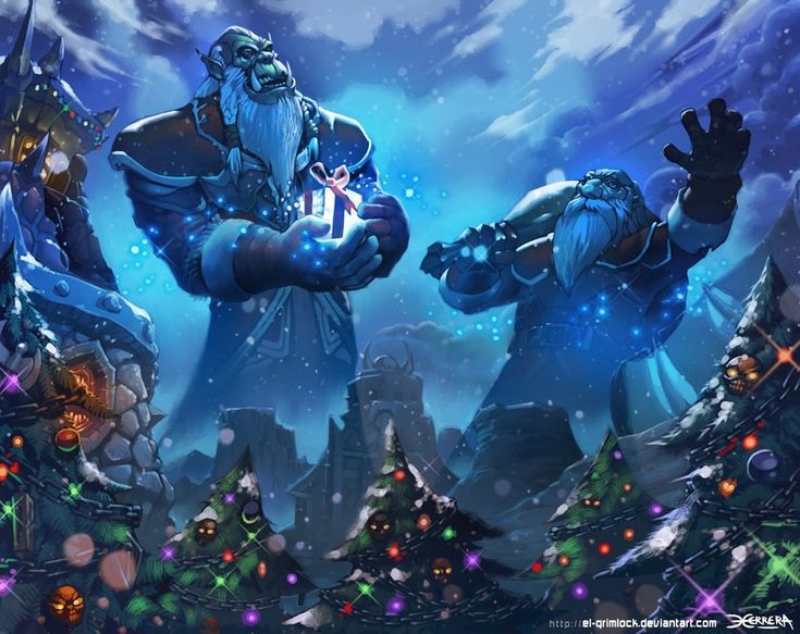Орк и Дворф на Зимний Покров арт от el-grimlock.jpg