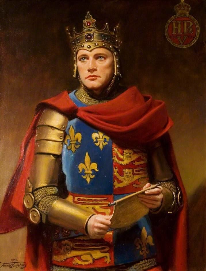 Ричард Бёртон в роли Генриха V художник Фрэнк о Солсбери.jpg