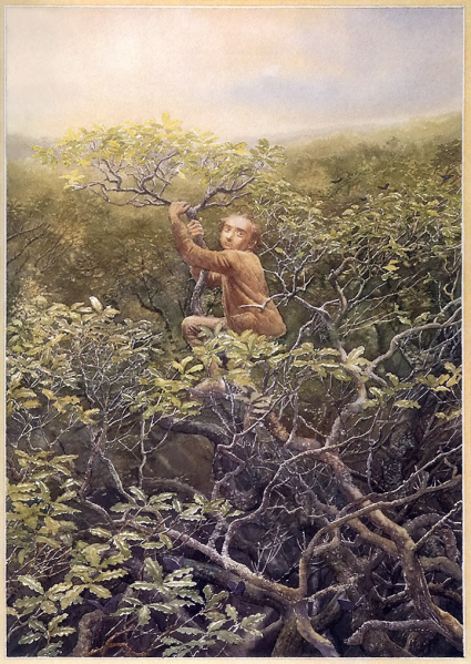 Файл:Бильбо на дереве художник Алан Ли.png