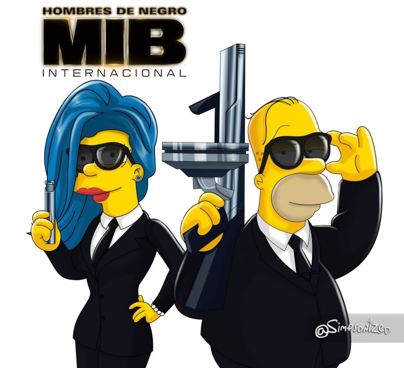 Жёлтые люди в чёрном от Simpsonized Art.jpg