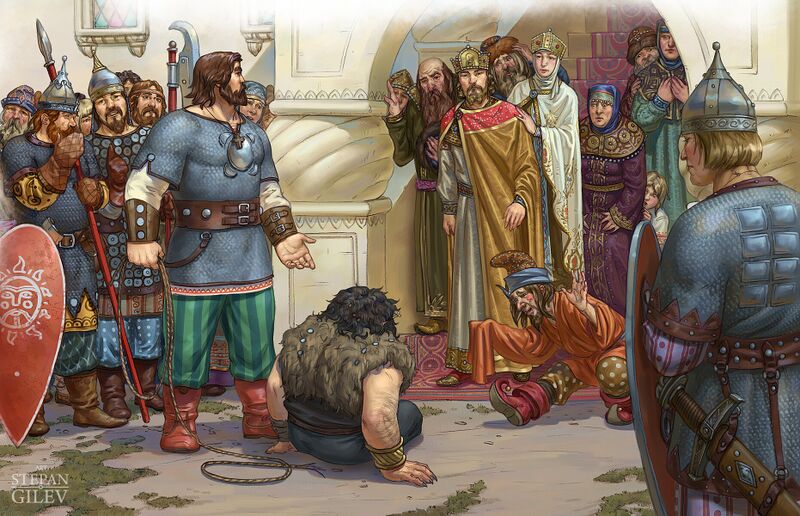 Илья Муромец. Разбойник перед князем от Stepan Gilev.jpeg