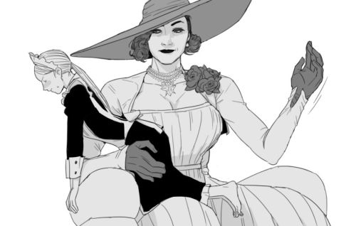 Леди Димитреску наказывает служанку от lucy maud.jpg