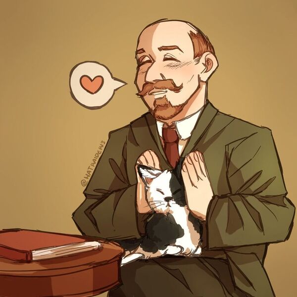 Файл:Ленин с котейкой.jpg