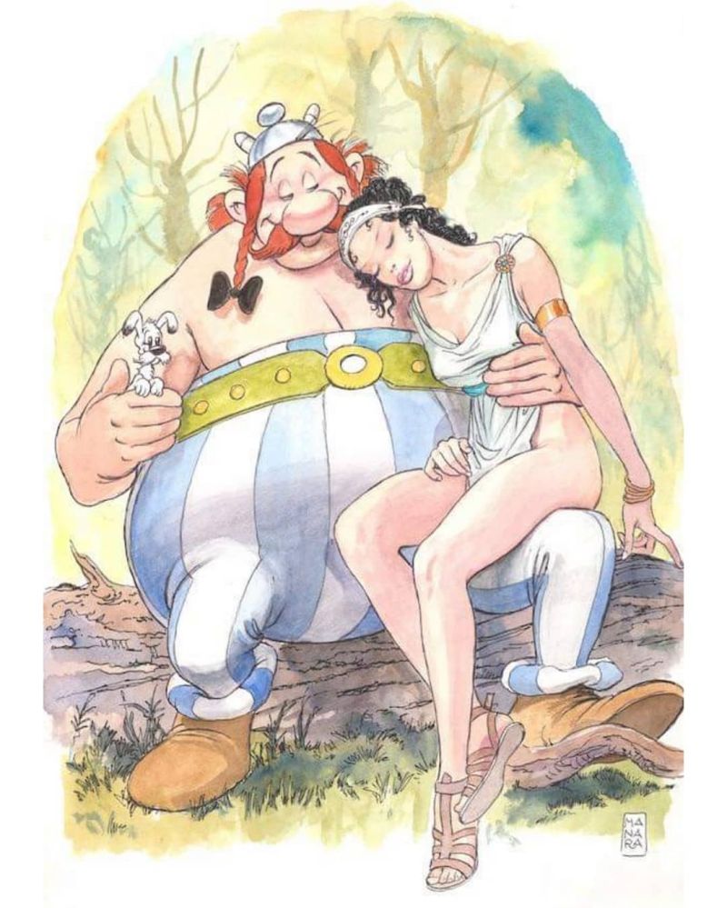 Обеликс c девушкой от Milo Manara.jpg