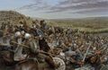 1066 год, нормандские рыцари в битве при Гастингсе художник Birney Lettick.jpg