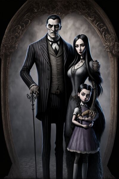 Файл:Addams family by midjourney.jpg