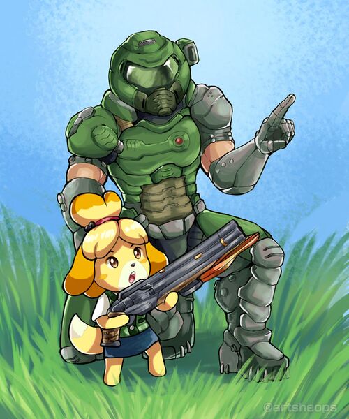 Файл:Animal Crossing x Doom.jpg