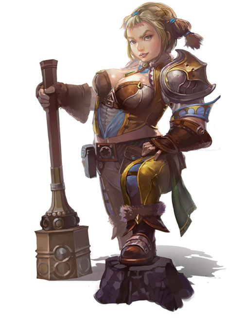 Dwarf Girl By niqbee.png
