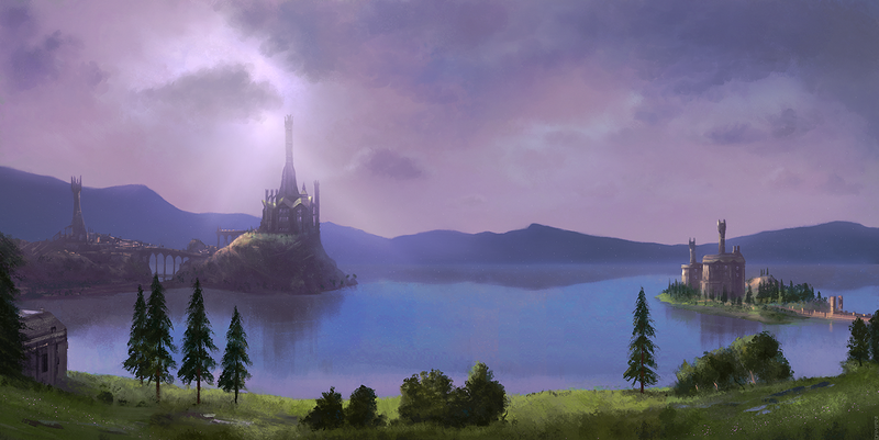 Файл:Ralph Damiani — «Across Middle-earth — Lake Evendim».png
